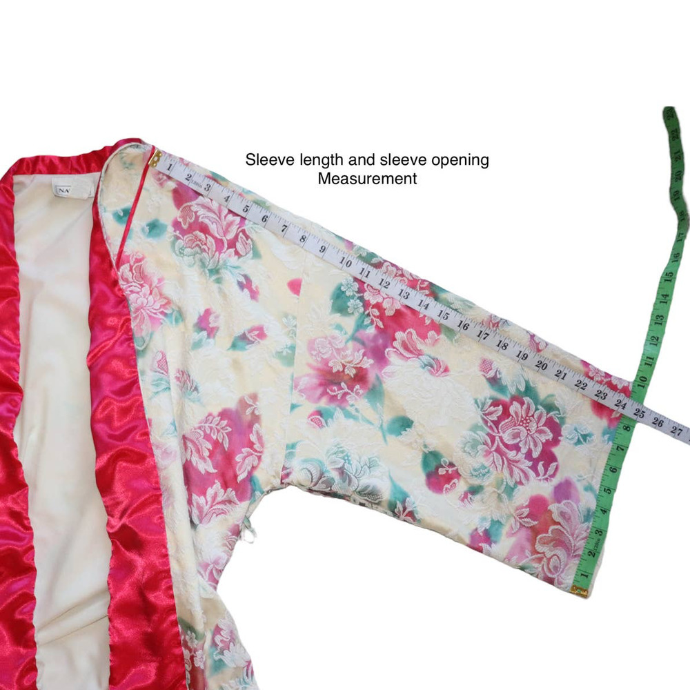 Vintage Natori Floral Robe Size Medium - Picture 7 of 10